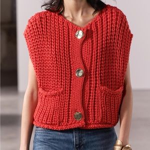 Zara chunky knit vest